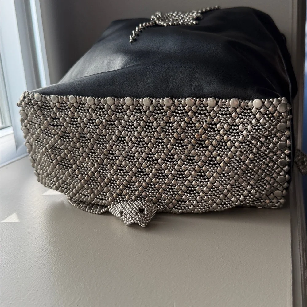 Sergio Gutierrez Liquid Metal black leather backpack Read Description - Picture 3 of 9